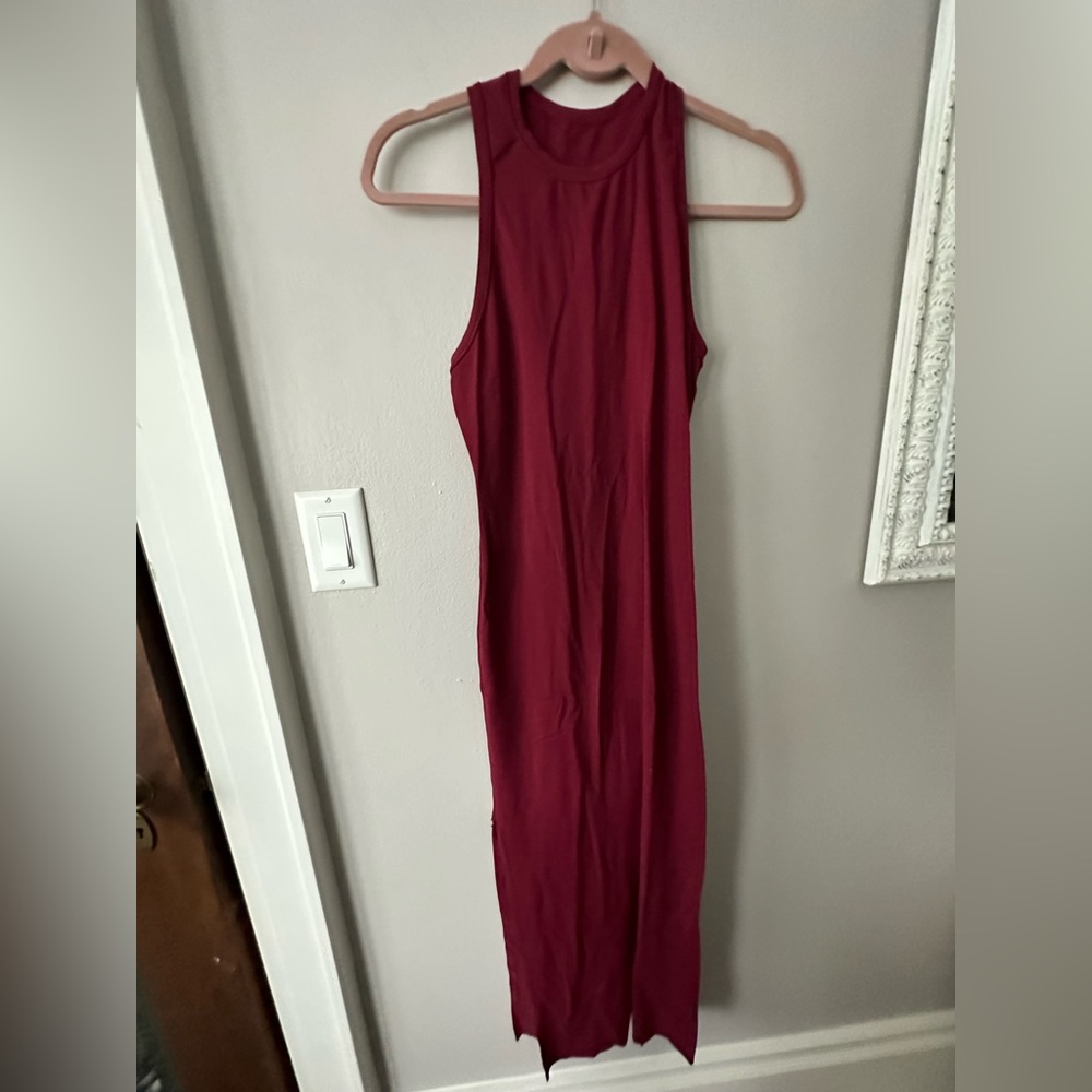 Dark red lululemon racerback dress